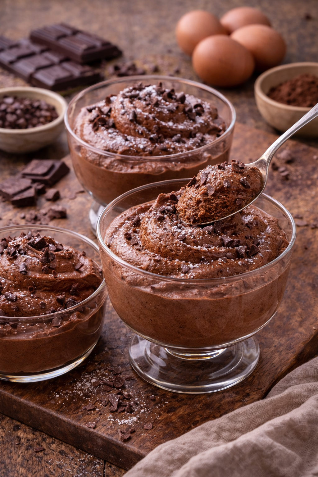 receita mousse chocolate